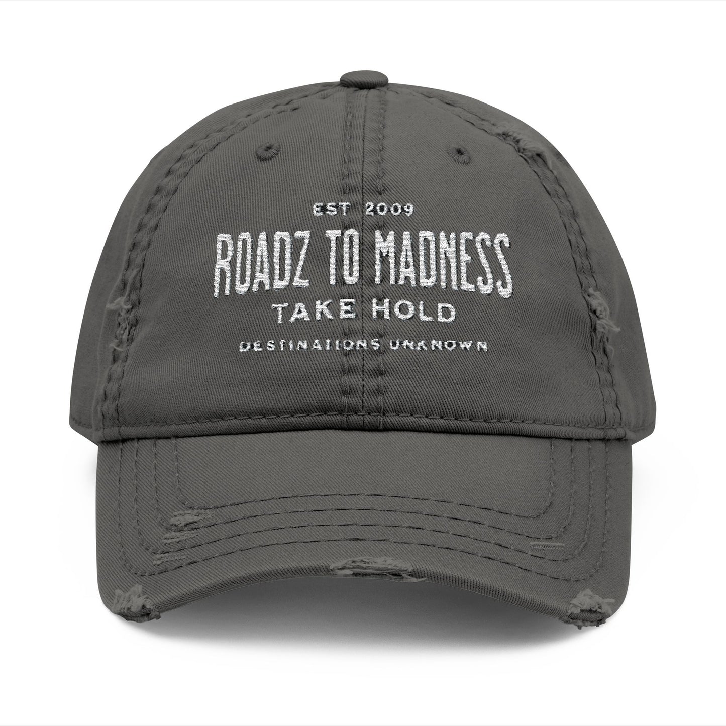 Distressed Dad Hat WH (Embroidery)